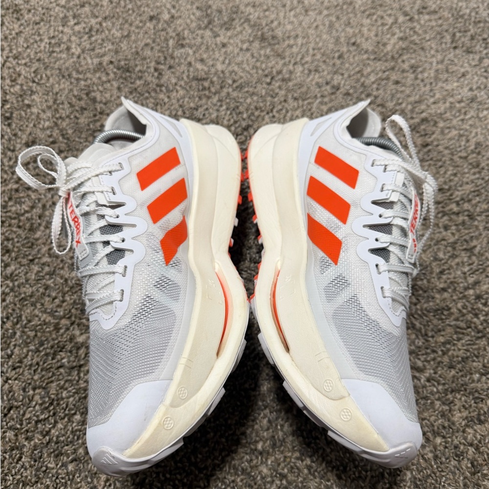 adidas Terrex Trail Running Shoes White with Orange Accents - Picture 4 of 8